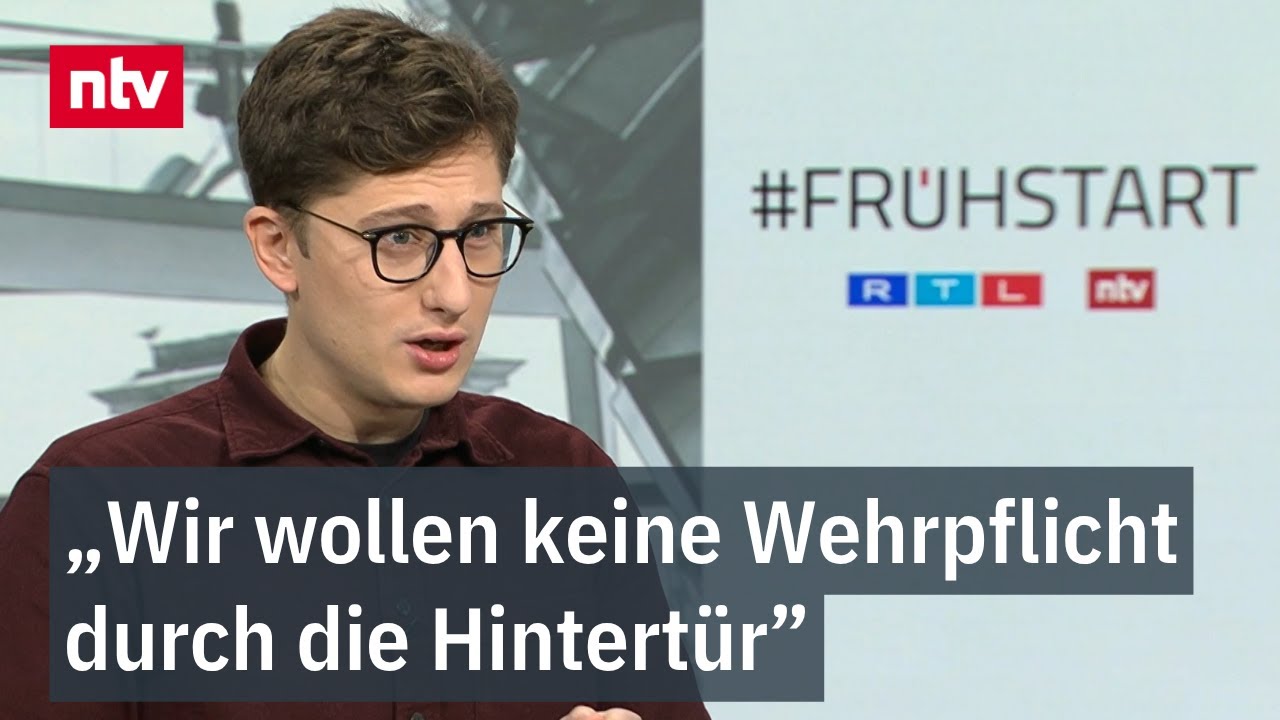 „Wir wollen keine Wehrpflicht durch die Hintertür”: Juso-Chef im ntv Frühstart