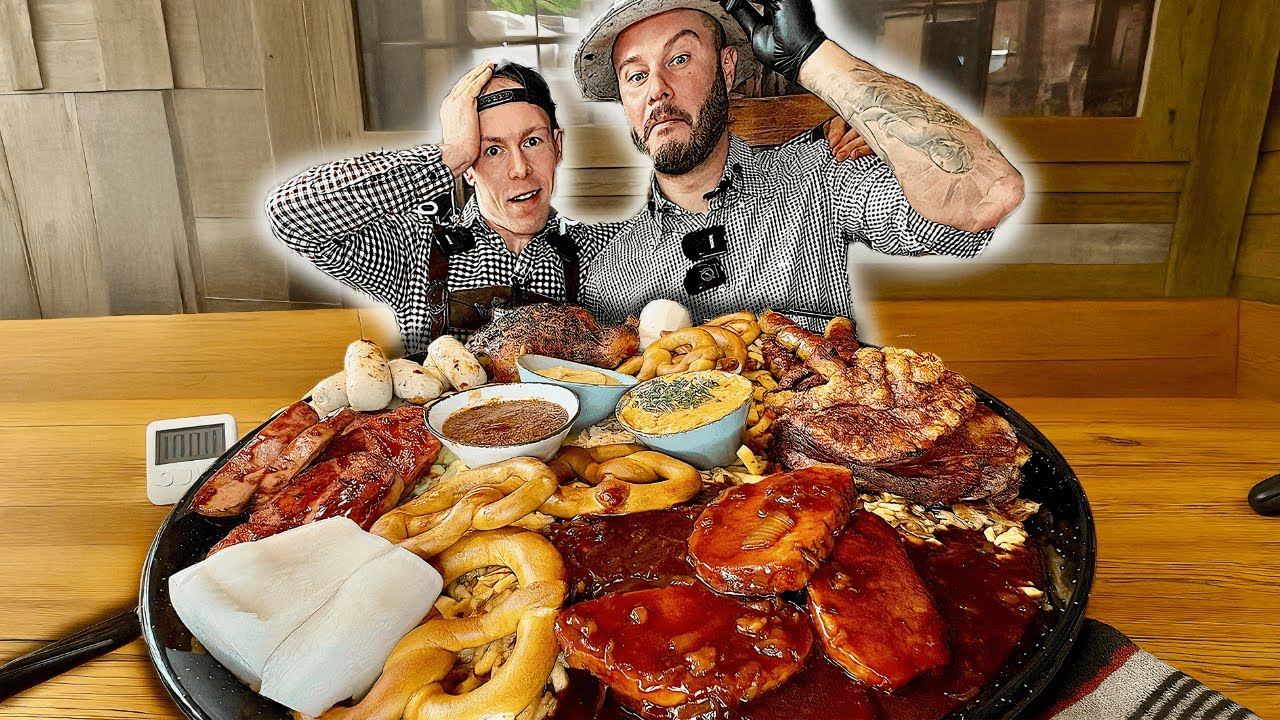 Wahnsinn! 🤯 Er versucht die größte OKTOBERFEST BBQ Platte der Welt?! 🍖 Mit (@RaphsBBQ)