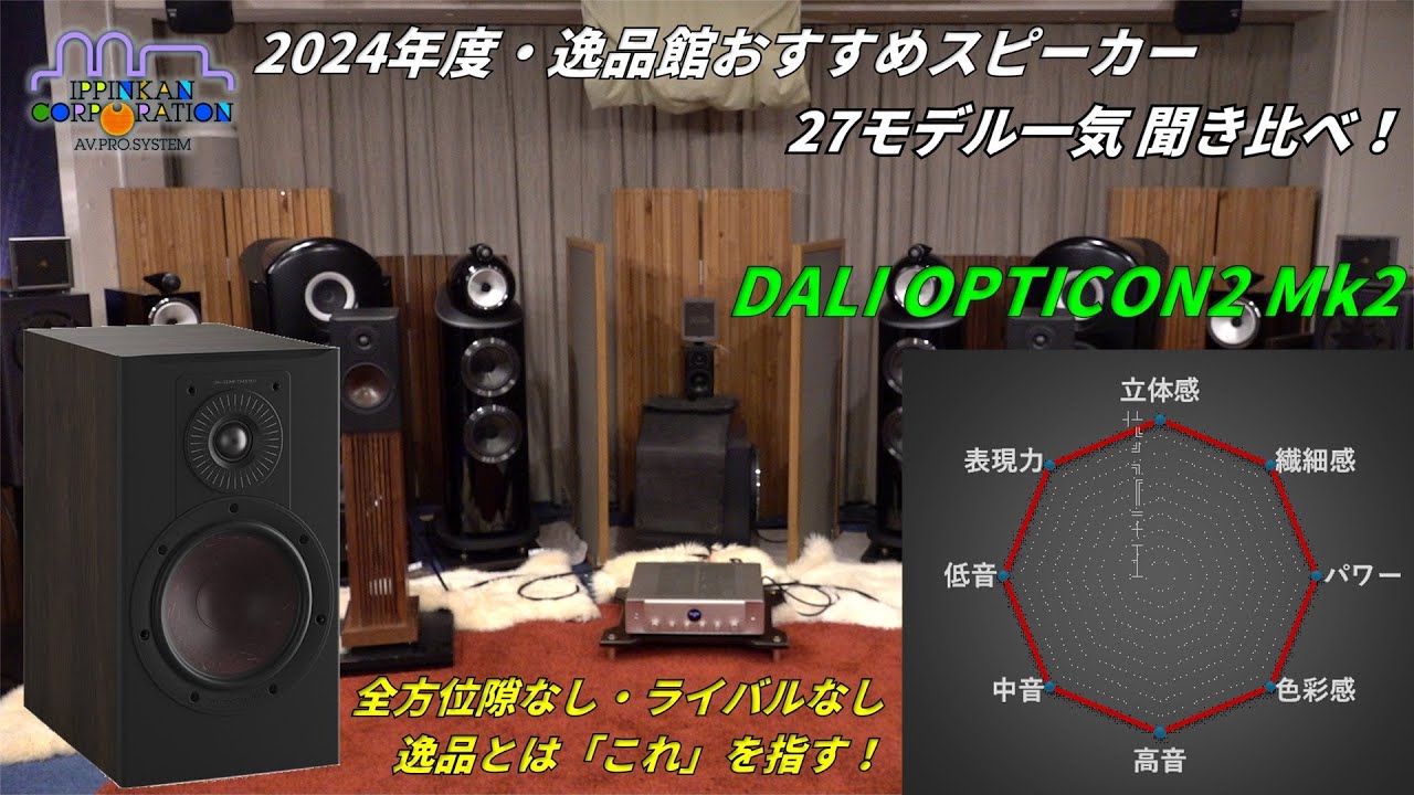 DALI OPTICON2 MK2 を聞いてみた「2024年度 27スピーカー聞き比べ」