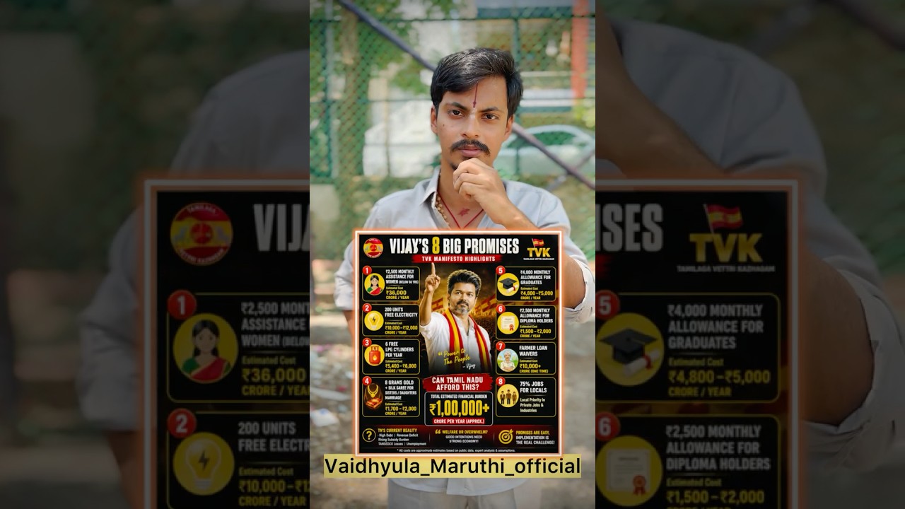 Vijay TVK Manifesto Breakdown ⚡ | Welfare or Freebies?