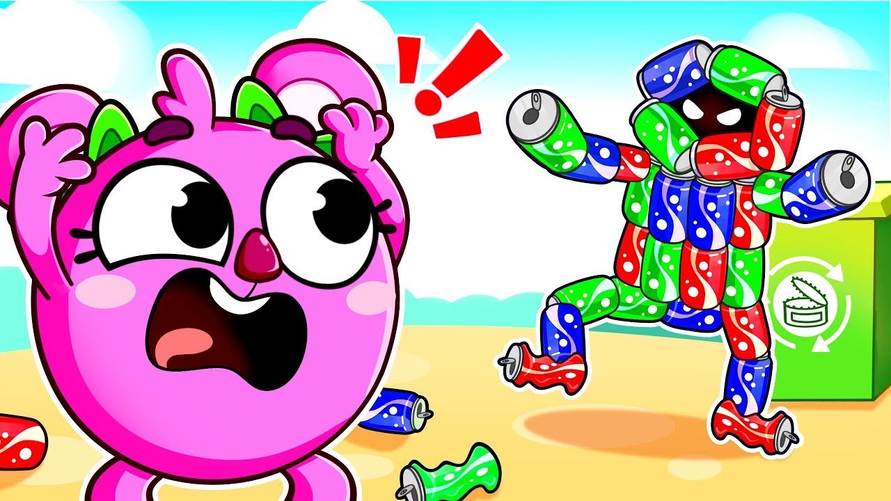 Garbage Monster Song 🗑️ Good Habits for Kids ✨ Nursery Rhymes 👾