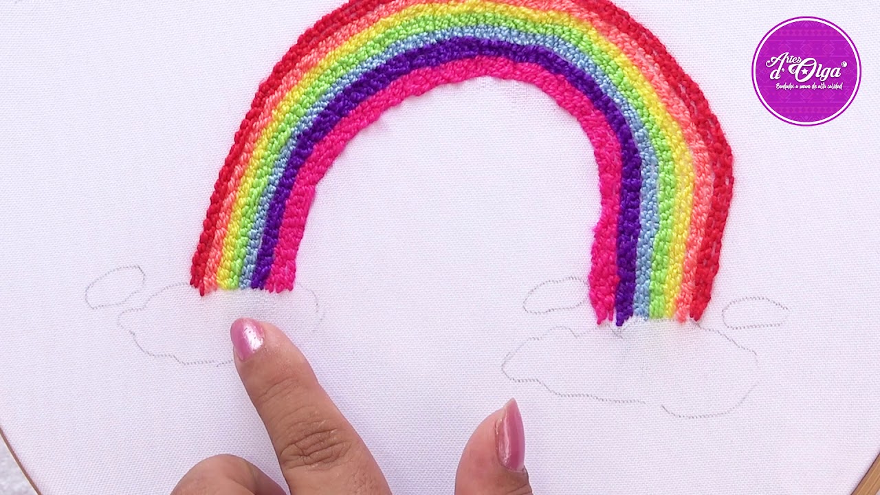 Cómo Bordar un Arcoíris con Aguja Mágica | Punch Needle Rainbow