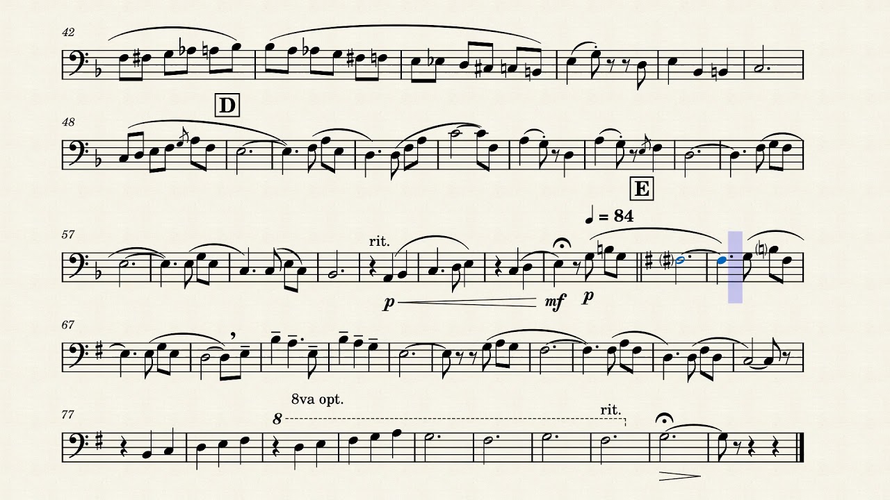 Up - Married Life, Arr. for Trombone/Euphonium