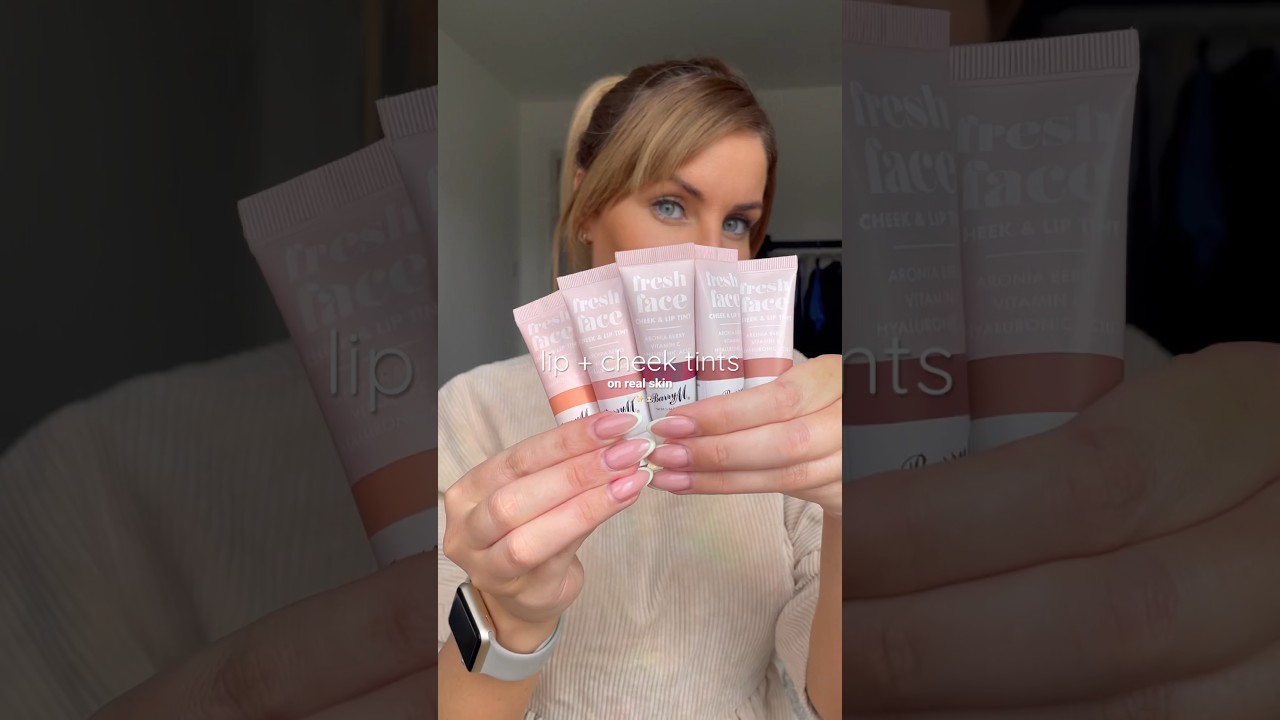 lip and cheek tints on real skin. all #crueltyfree #barrym #lipandcheektint #makeupshorts