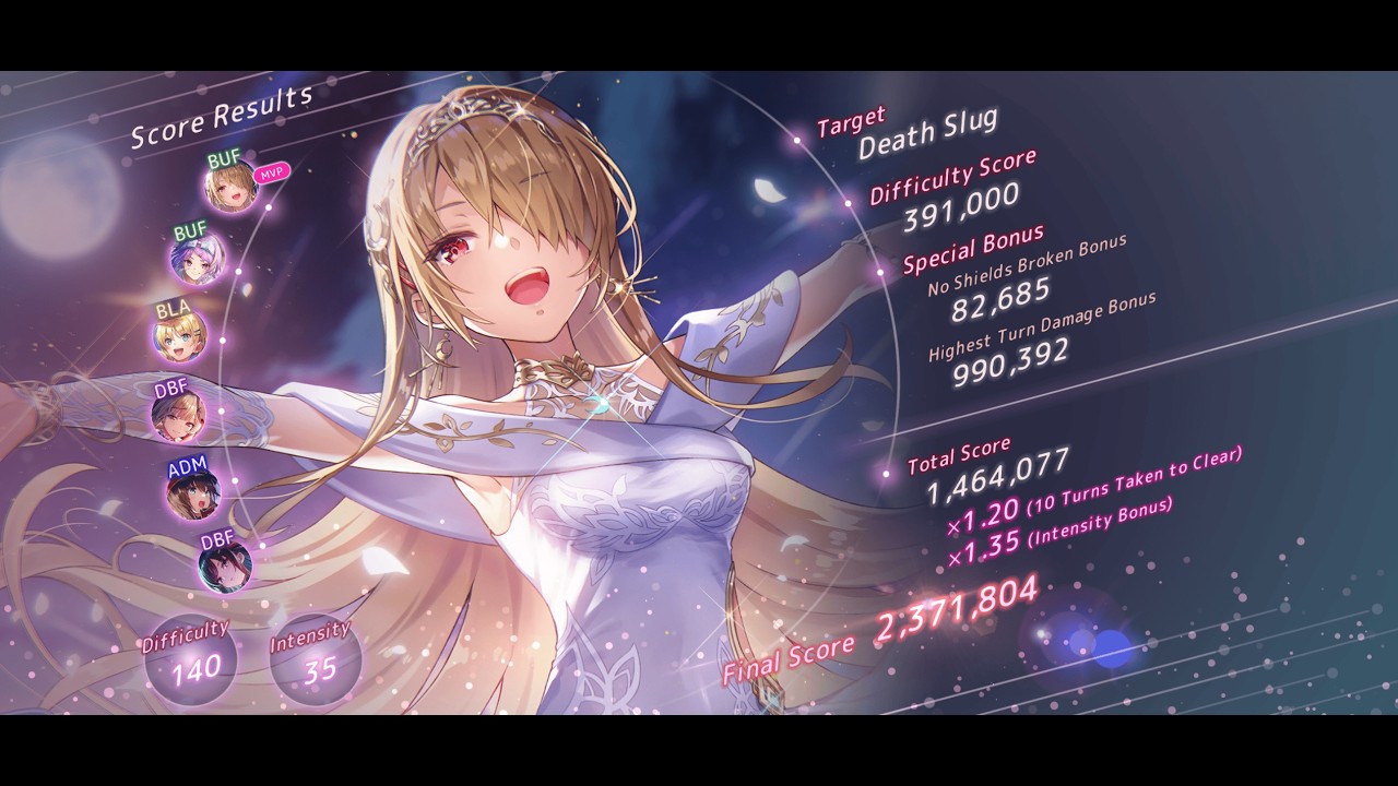 Heaven Burns Red(Global) Score Attack #34: 2.3 million score (140/35)