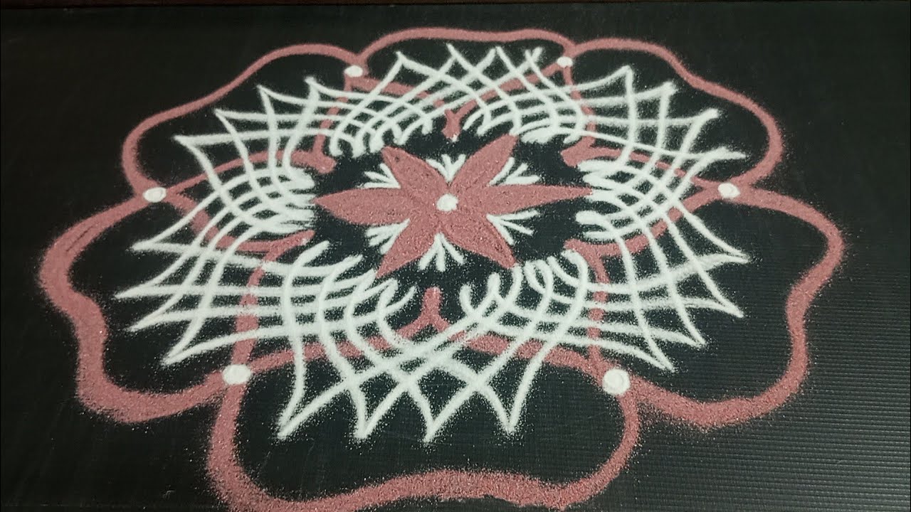 2 Beautifull Dhanurmasam  creative rangoli 🌹Simple, easy beginners rangoli🌹🌹