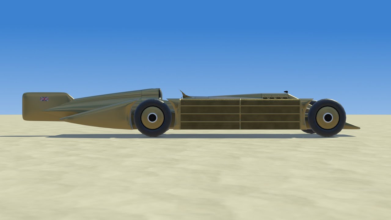 The Golden Arrow land speed record car 3D model