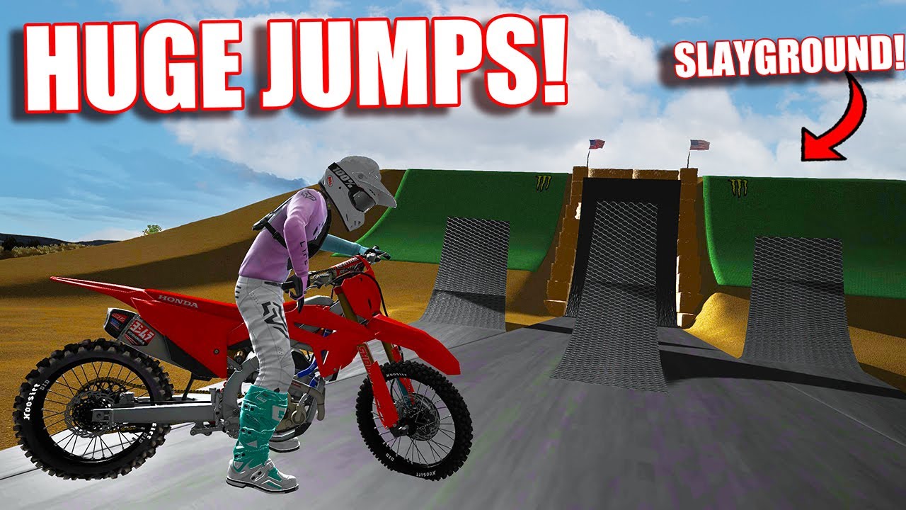 RIDING A 1000CC DIRTBIKE AT SLAYGROUND!? (Huge Jumps!)