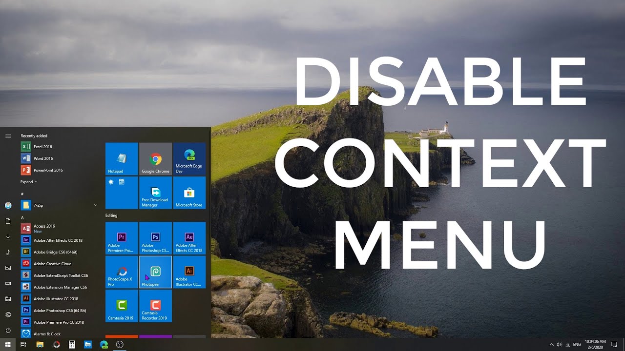 DISABLE CONTEXT MENU IN START | 1-MINUTE TIPS | WINDOWS 10 TIPS & TRICKS