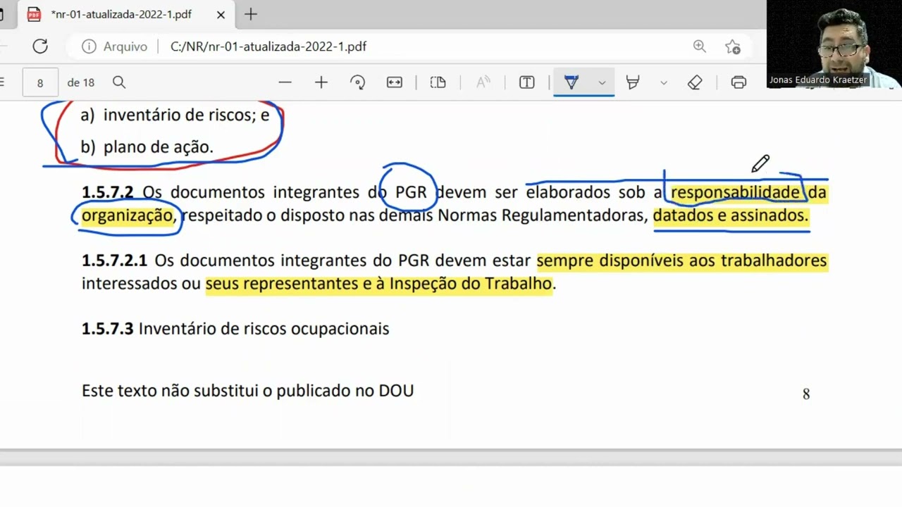 NR 1 comentada   aula 4