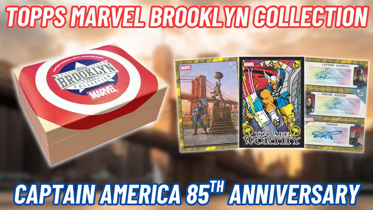ОГРОМНЫЙ УСПЕХ /5! 🤯🗽 Распаковка коллекционной карточки Topps Marvel Brooklyn Collection Captain ...