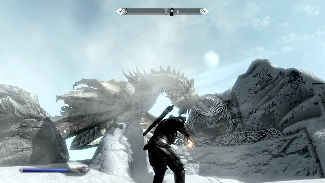 Skyrim-Fight vs Dragon  