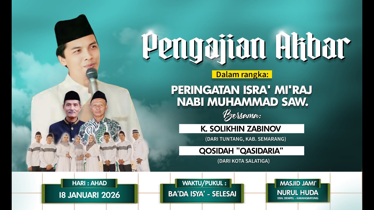 Live Pengajian umum dalam rangka PERINGATAN ISRA' MI'RAJ NABI MUHAMMAD SAW.DEMPEL _ KARANGRAYUNG