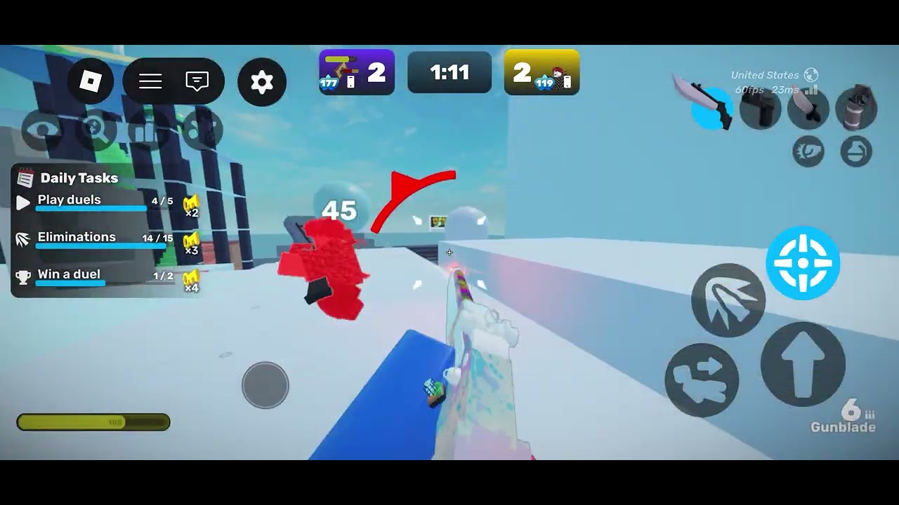 Playing with a friend 