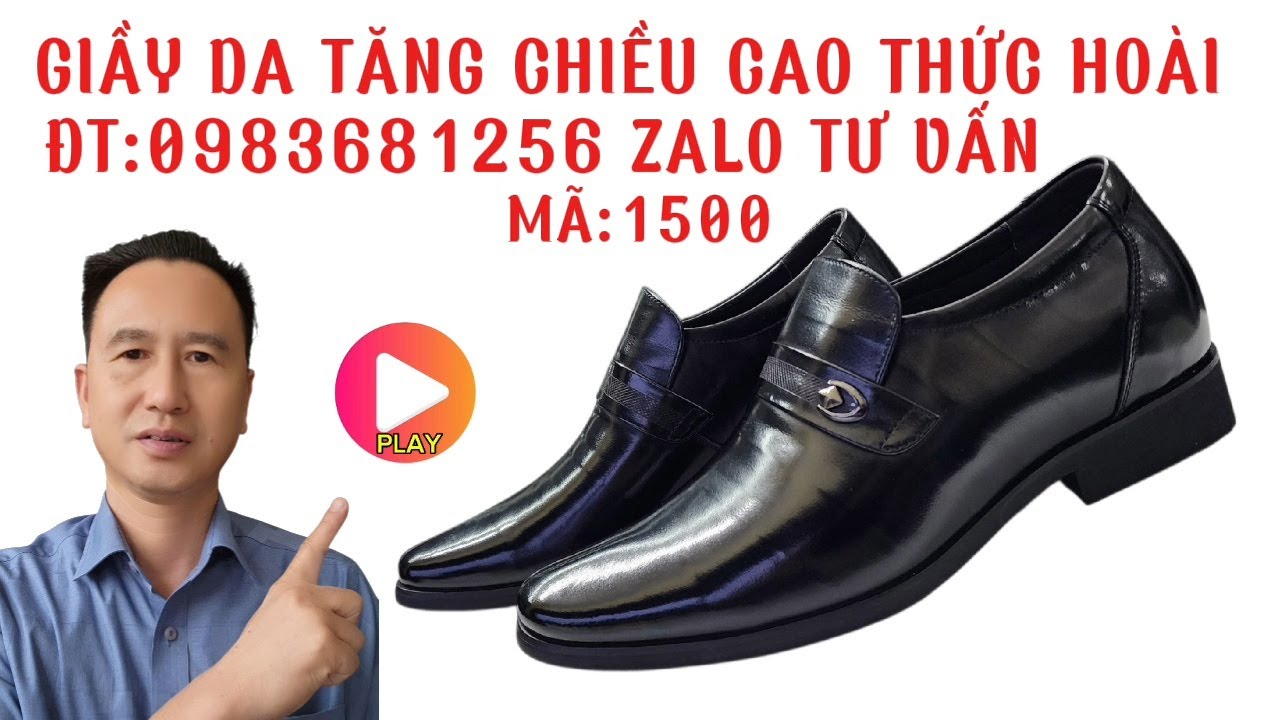 Giầy da nam tăng chiều cao Thức Hoài