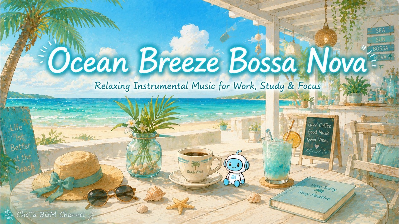 Ocean Breeze Bossa Nova 🌊Relaxing Instrumental Music for Work, Study & Focus