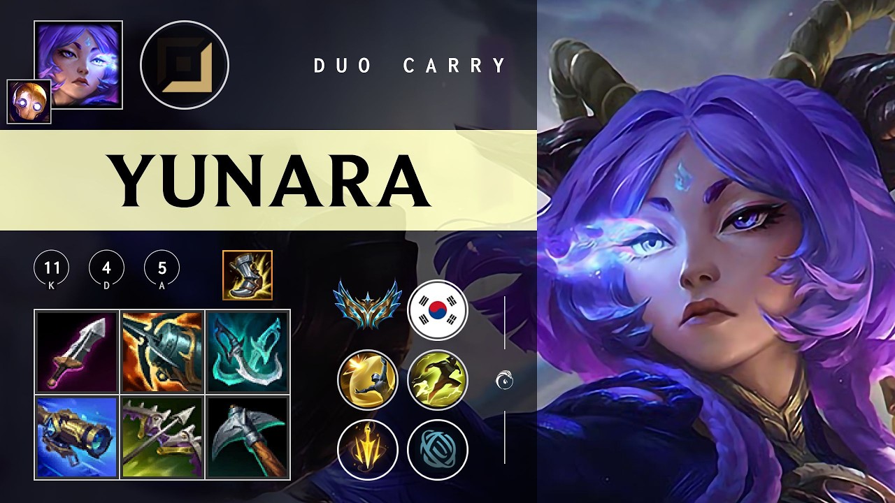 Yunara Carry vs Ashe - KR Challenger Patch 26.04