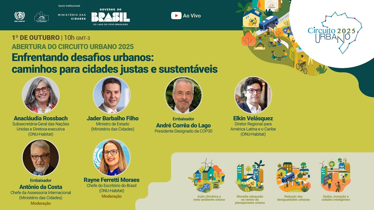 Abertura Circuito Urbano: Enfrentando desafios urbanos: caminhos para cidades justas e sustent&aacute;veis