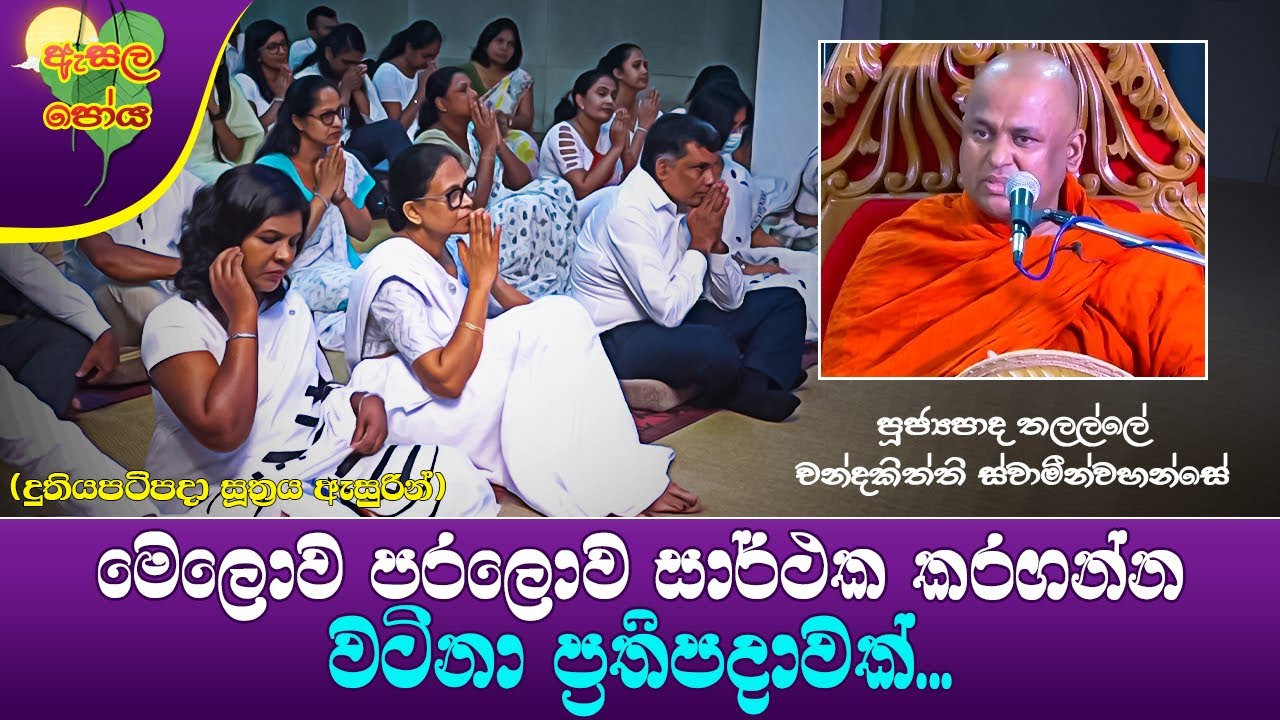Ven Thalalle Chandakitthi Thero |2025-07-10 | 7:30PM (මෙලොව පරලොව සාර්ථක කරගන්න වටිනා ප්‍රතිපදාවක්.)
