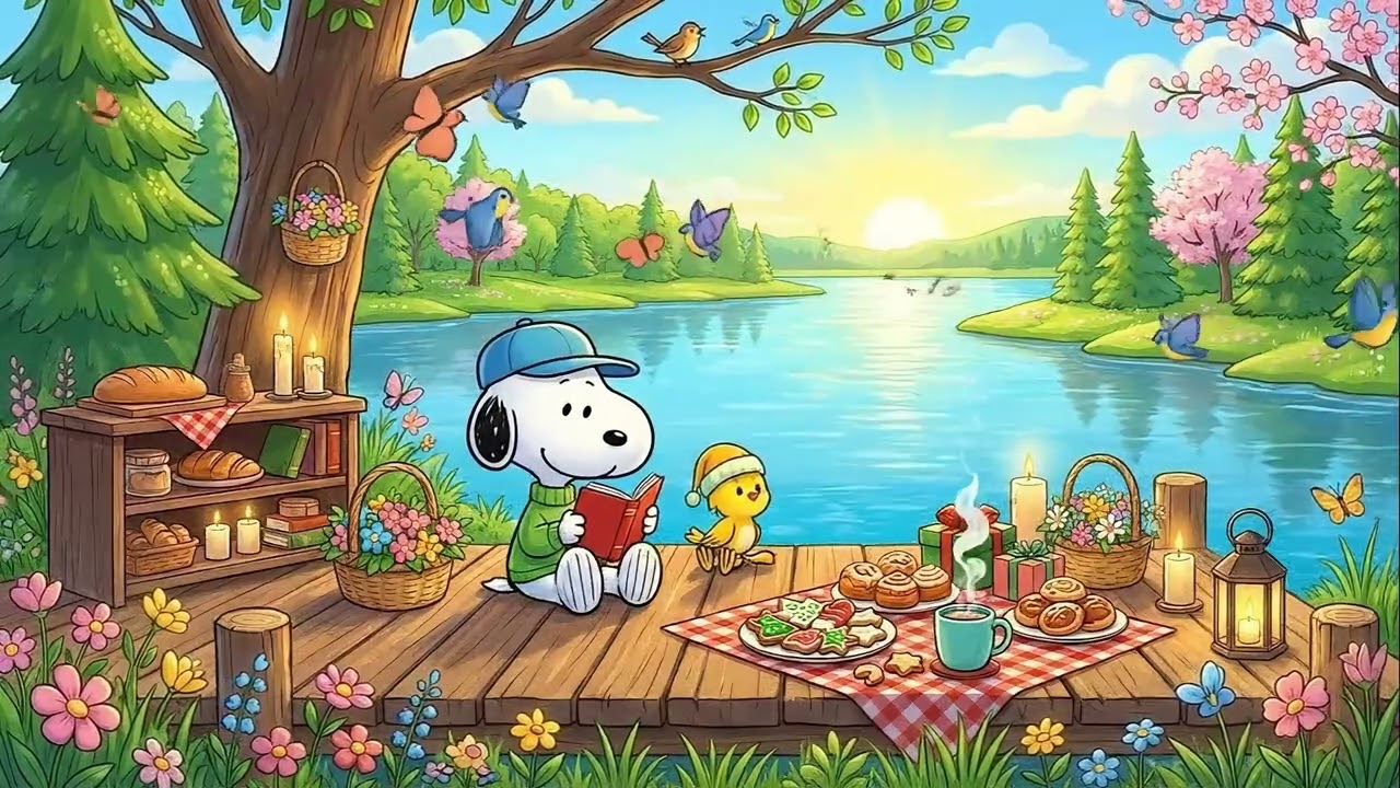 Spring Snoopy Lofi 🌸 Gentle Beats for Study & Relax