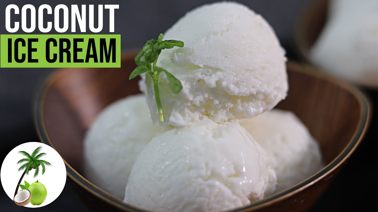 Natural Coconut Ice Cream | बहुत कम सामान और आसानी से बनने वाली आइसक्रीम | Original Natural Flavour