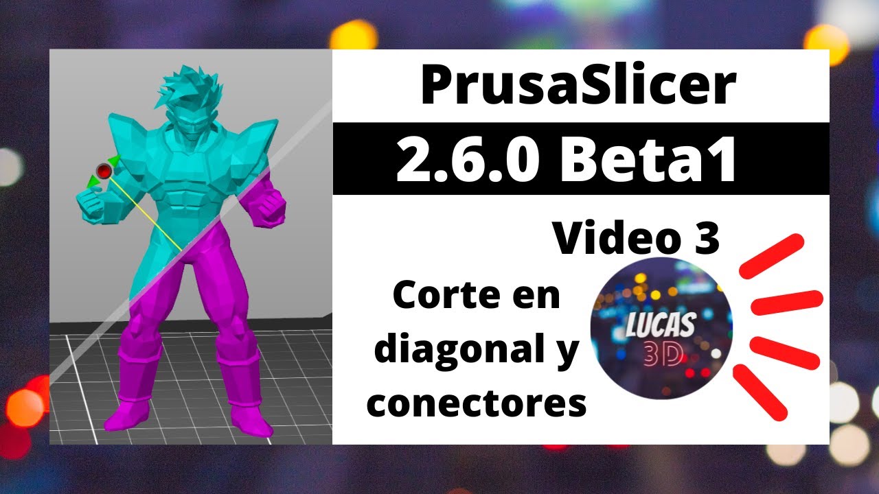 Corte diagonal y conectores PrusaSlicer 2.6.0 BETA #impresión3d #3d #prusaslicer