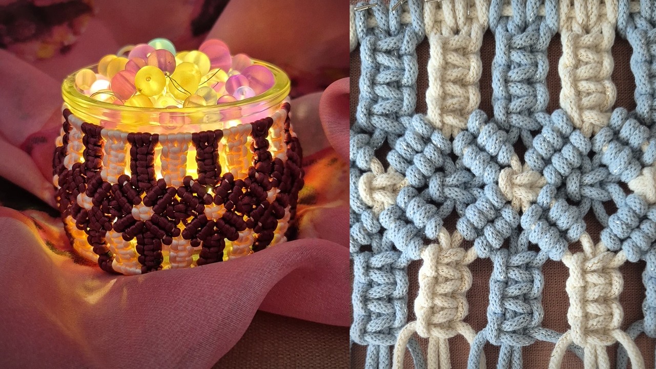 DIY: Macrame Flower Pattern for Lantern or Bag
