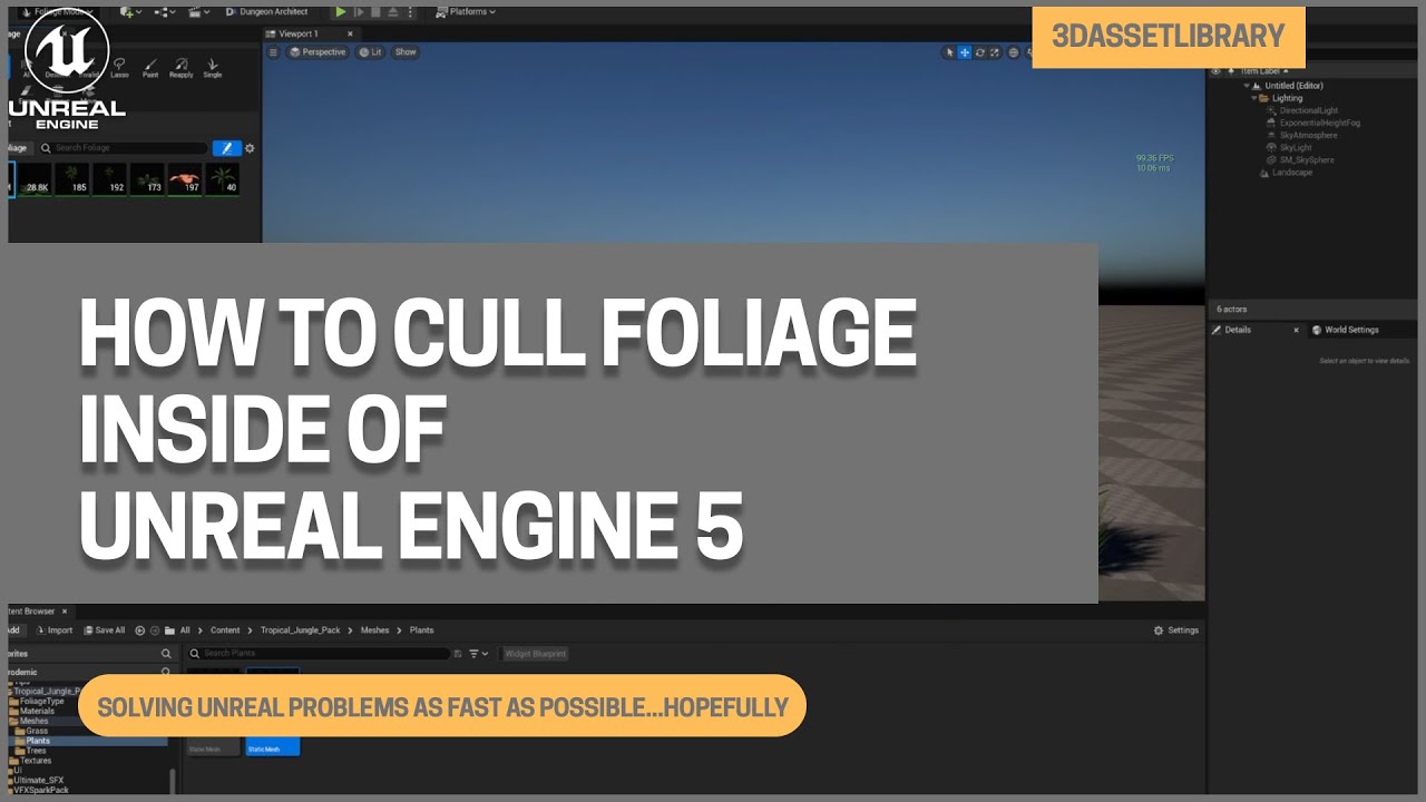 Как отсечь растительность в Unreal Engine 5