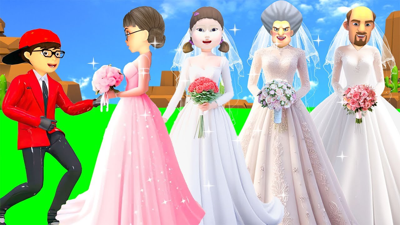 Scary Teacher 3D vs Squid Game 2 Dressing Wedding Style Beautiful Nice or Error 5 Times Challenge