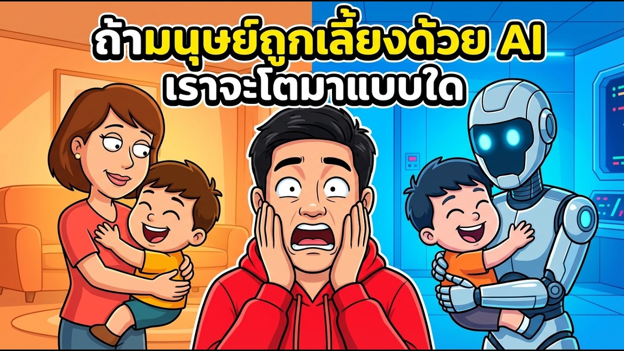 ถ้าคุณถูกเลี้ยงโดย AI ตั้งแต่เกิด คุณจะโตมาเป็นเทพหรือเป็นบ้า  #เดี๋ยวเล่าให้ฟัง #AI #จิตวิทยา