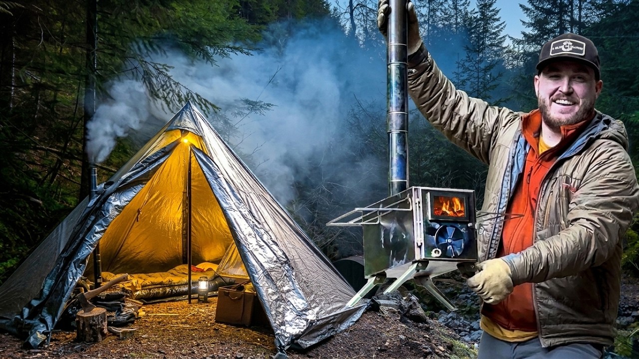 Camping In The Cheapest Hot Tent