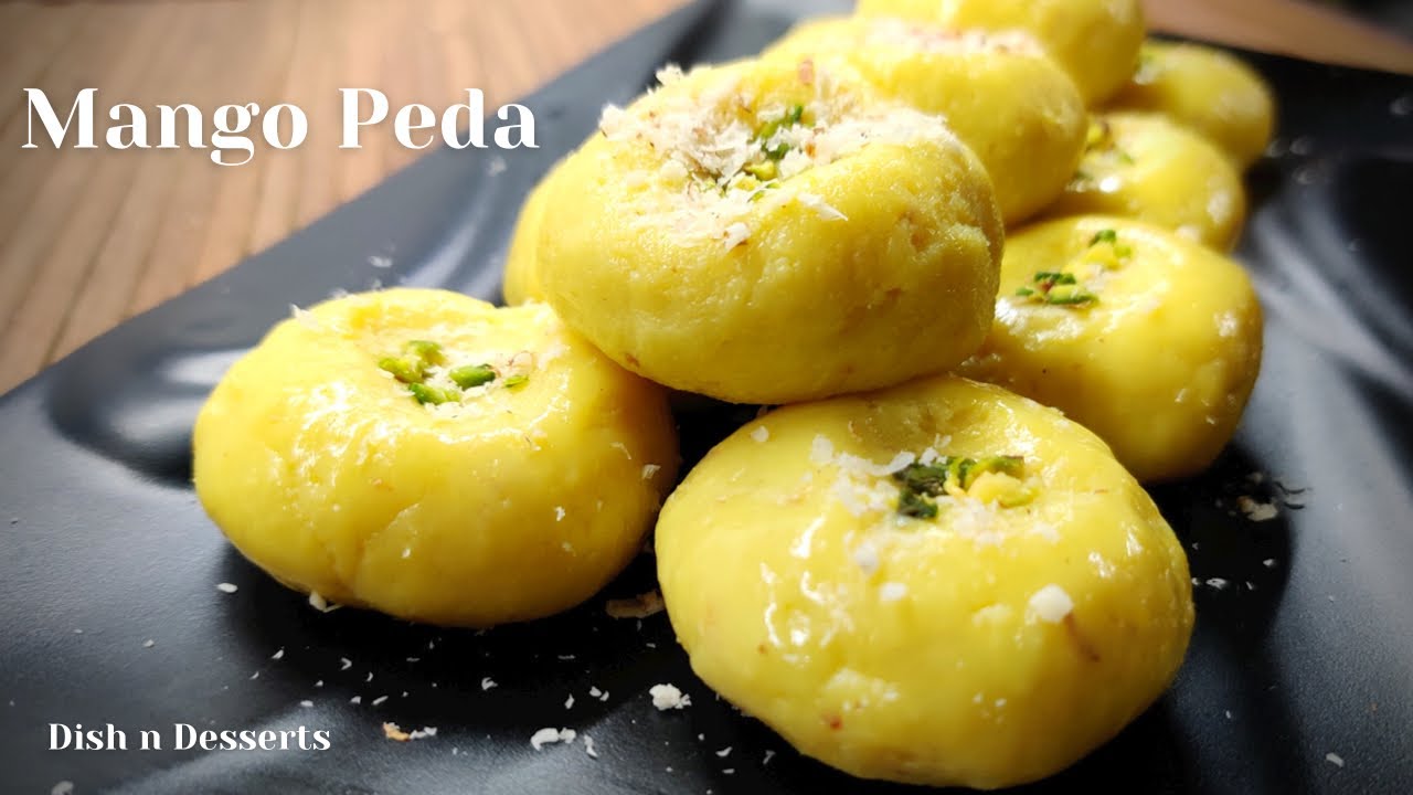 Instant No cook Mango Peda _ Kaju Mango Peda_No milk, No Condensed milk, No cook, No fire recipe