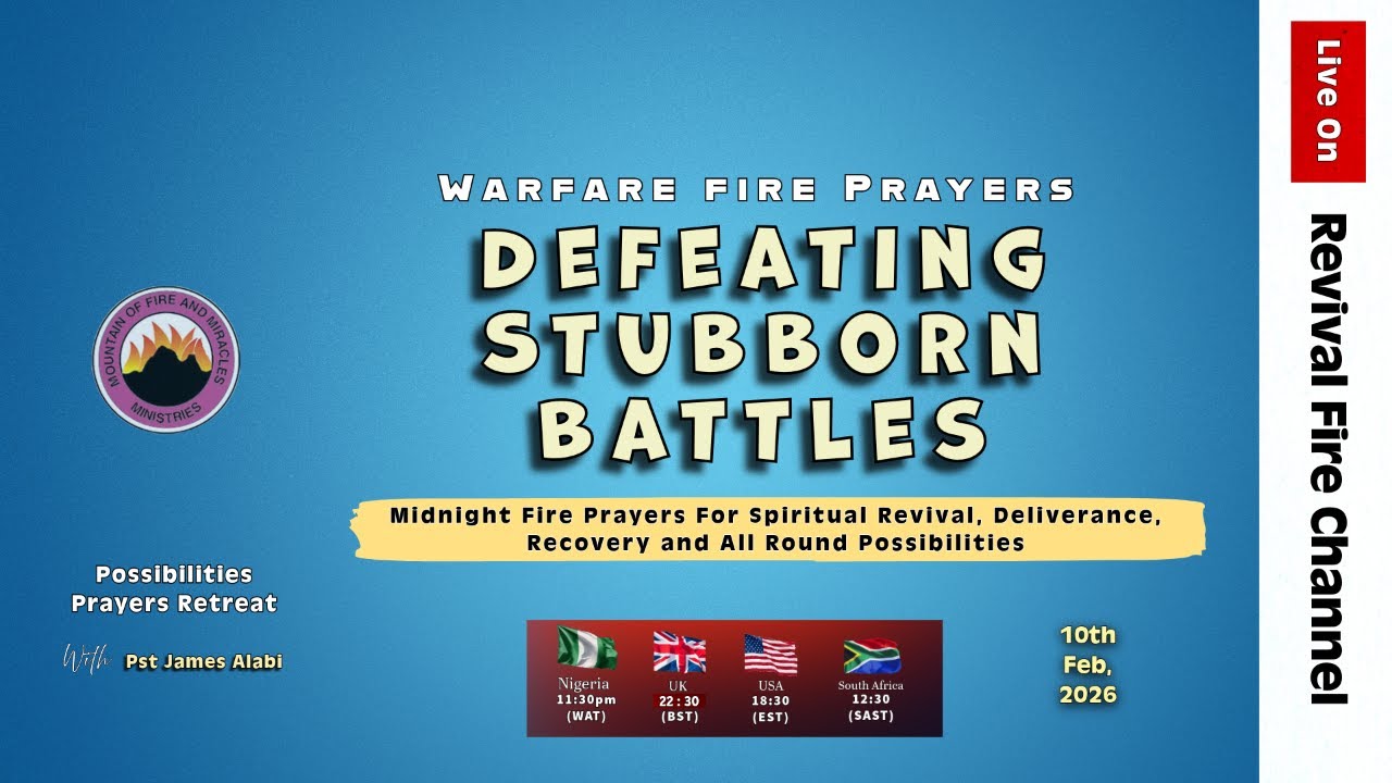 WARFARE PRAYERS TO DEFEAT STUBBORN BATTLES || POSSIBILITIES PRAYERS || 10TH FEB, 2026