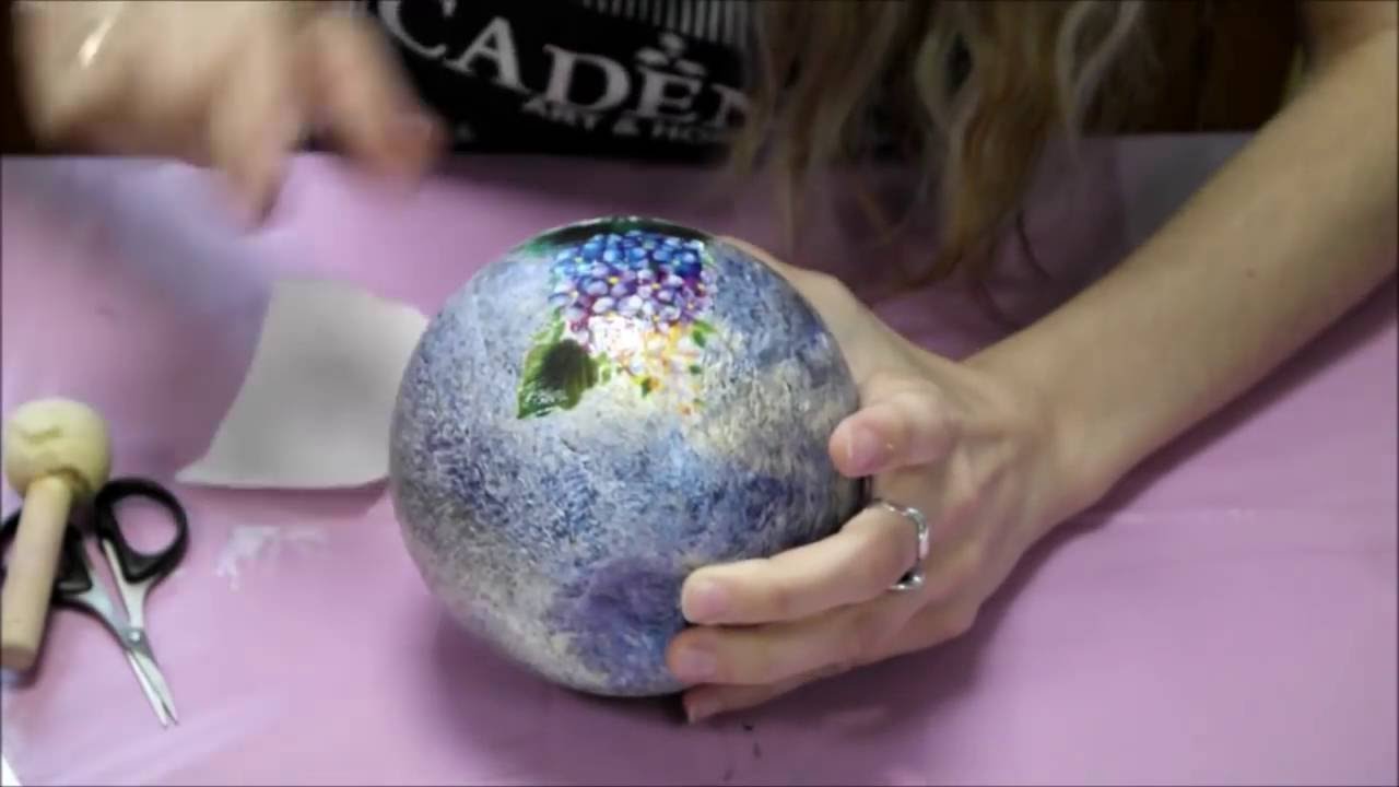 Decoupage with Hi-lite metallic paint Cadence