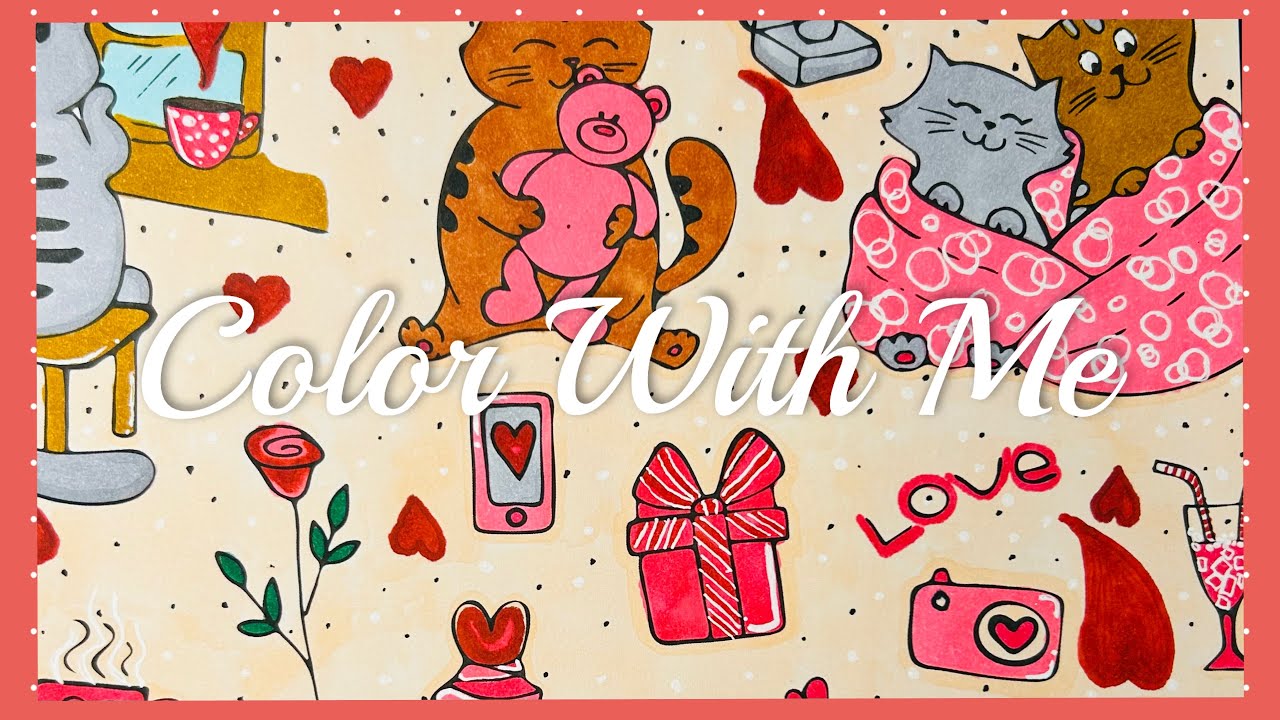 Color With Me✨: Kawaii Kitties Coloring Book🐾| Ohuhu Alcohol Markers❤️