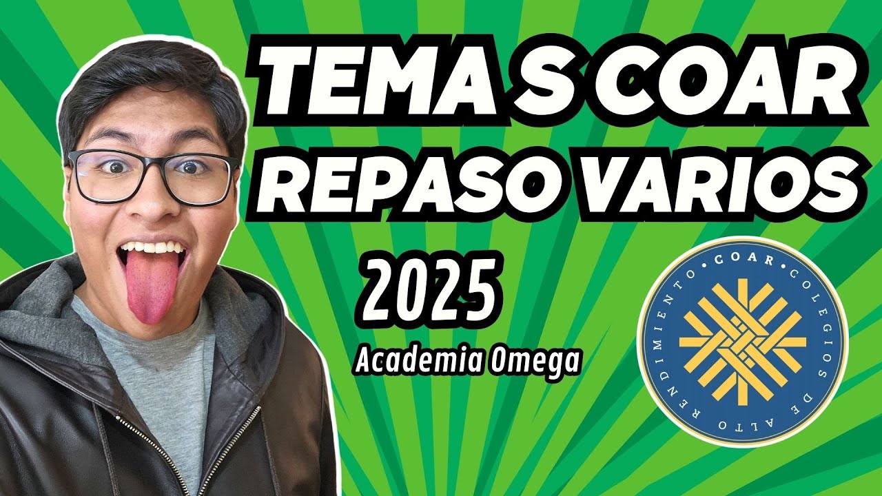 TODOS LOS TIPOS DE EJERCICIOS COAR 2025 P. 1| CARLOS PINEDA ACADEMIA OMEGA