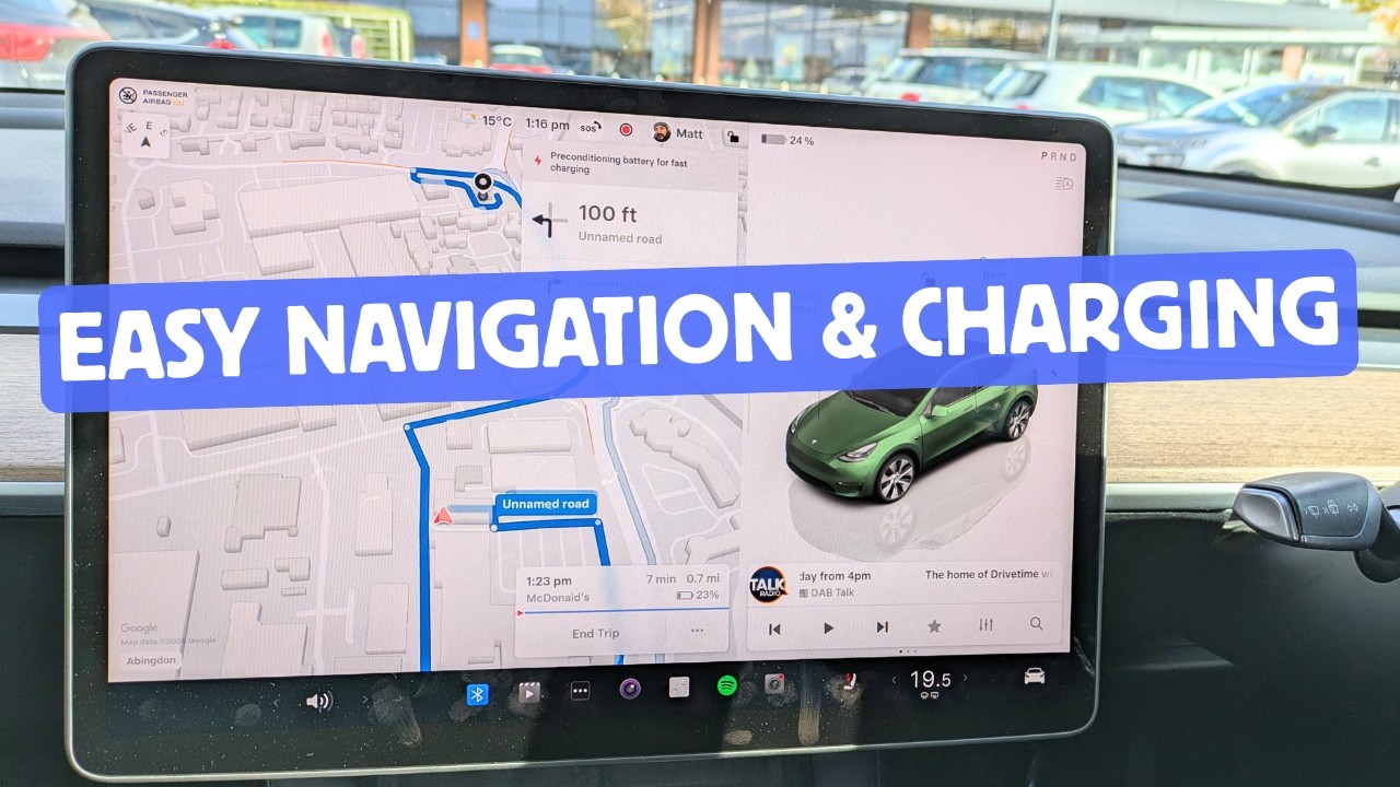 Tesla navigation and charging integrates so well. A beginners guide - it's so easy to use!