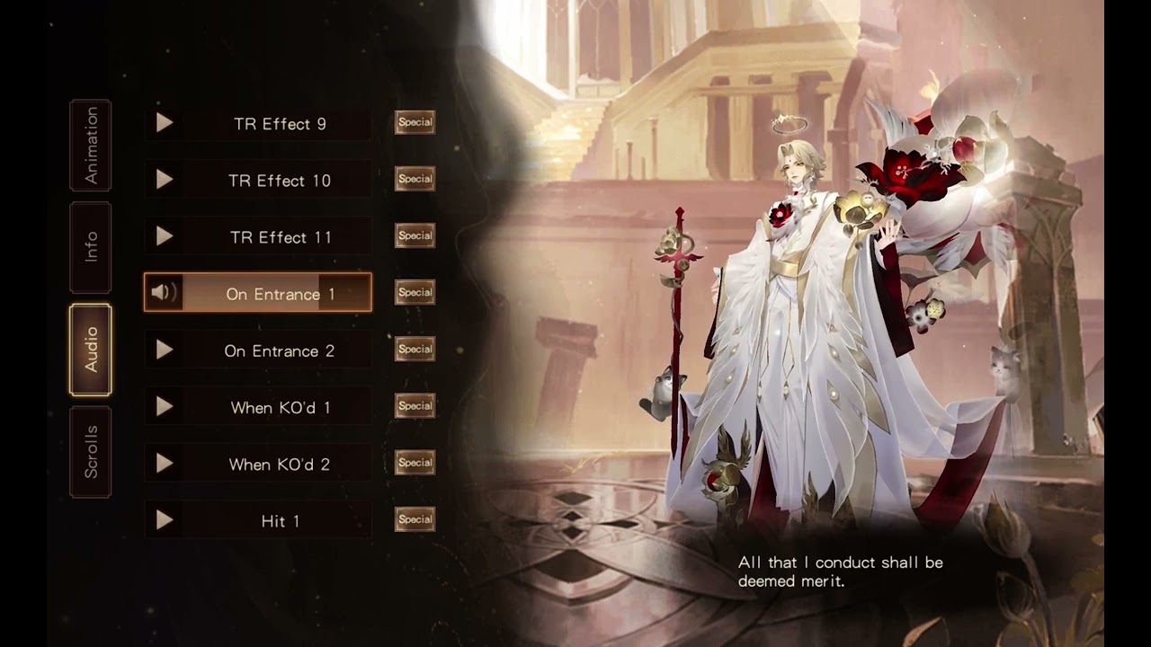 Onmyoji - SSR Taishakuten Blossoming Celestial skin voice lines (CV: Kamiya Hiroshi)
