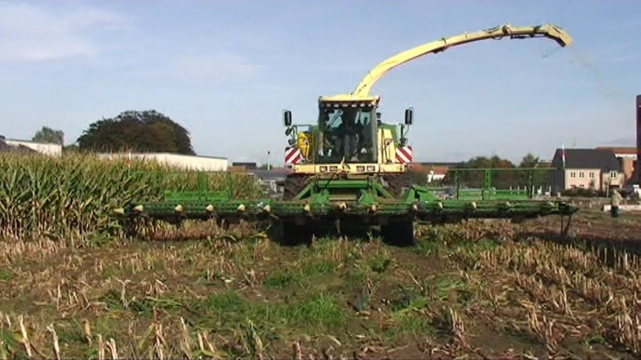 Maïs 2008 Creëlle aan het hakselen met de Krone 1000 met 14 rijer/Vredo Vt 3936/Fendt 930/Dezeure