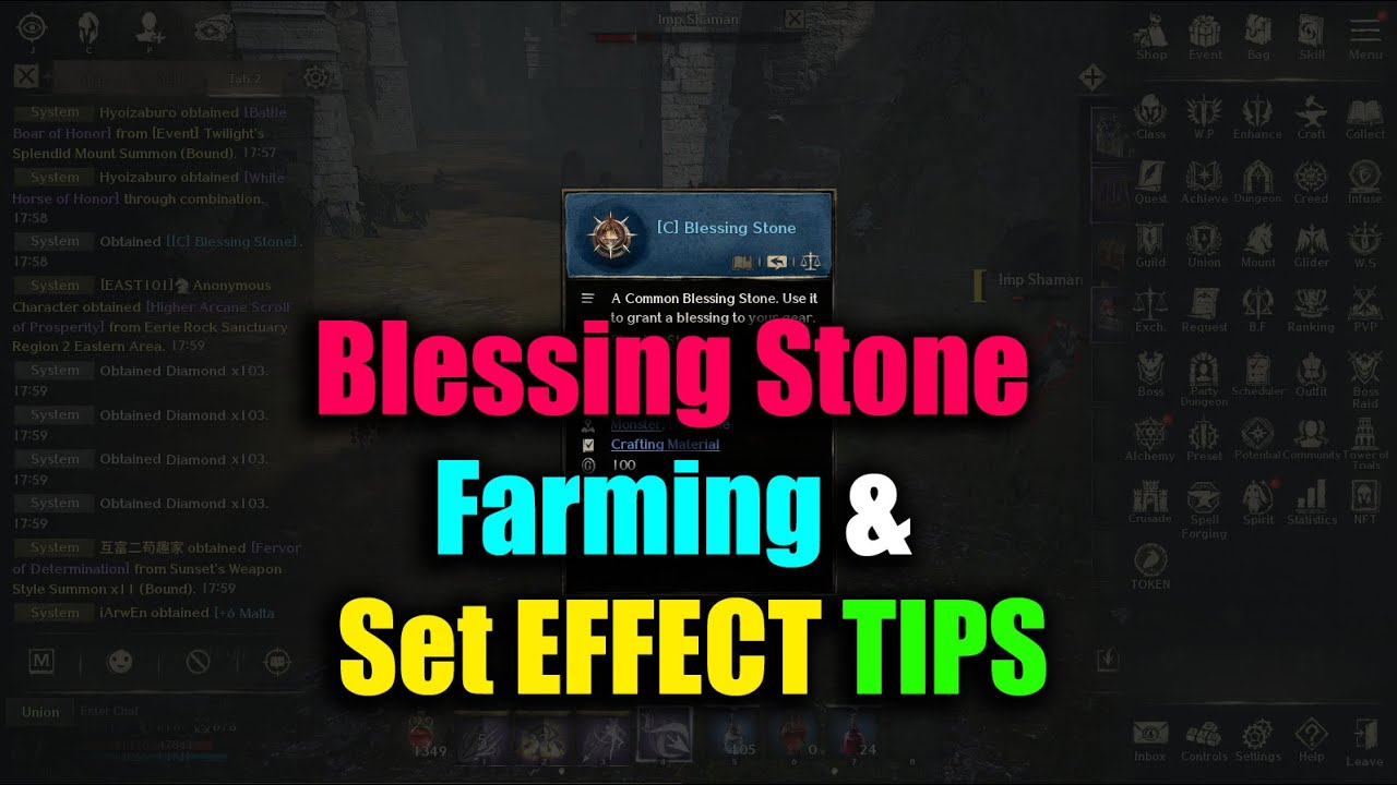 Night Crows Blessing Stone Farming & Stats Effect TIPS