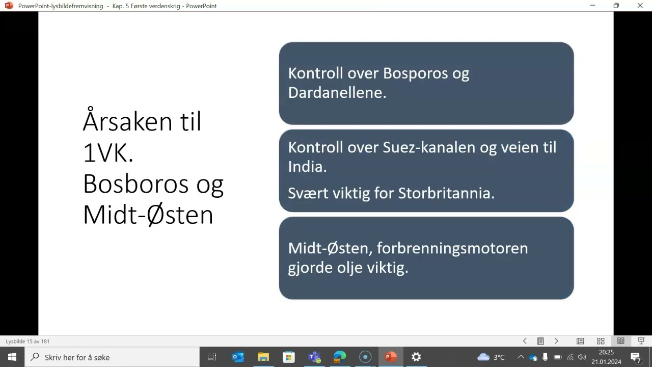 Kap. 5 Første verdenskrig