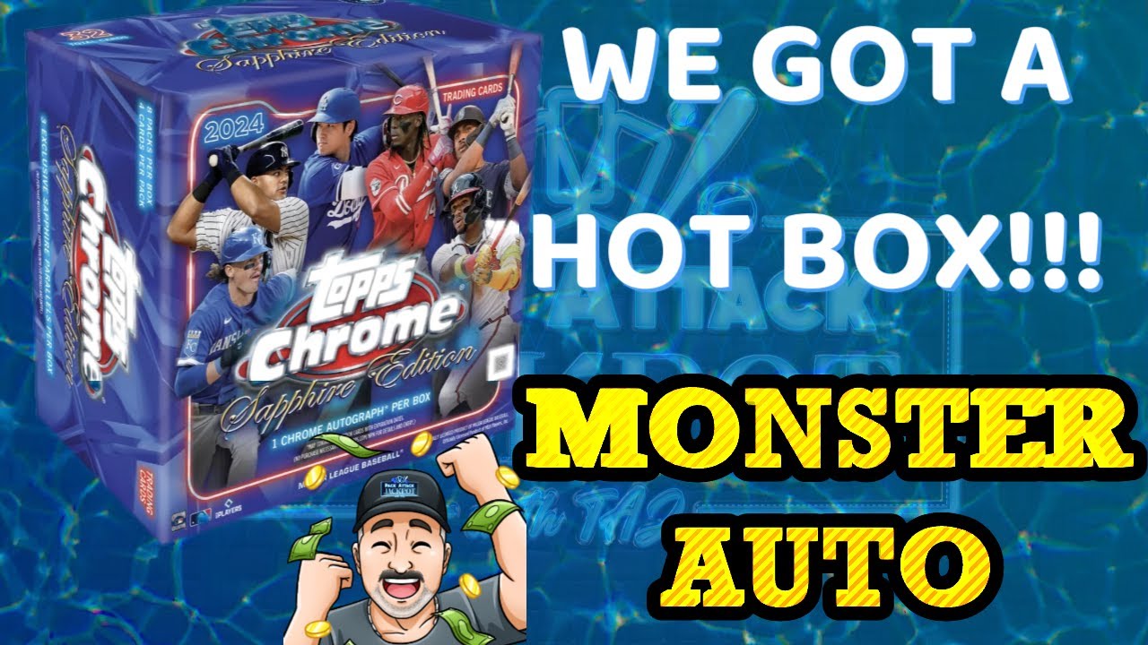👀FIRST LOOK👀 2024 Topps Chrome Sapphire. 🔥We got an Influencer BOX! 😍 Big Auto Pull🤑