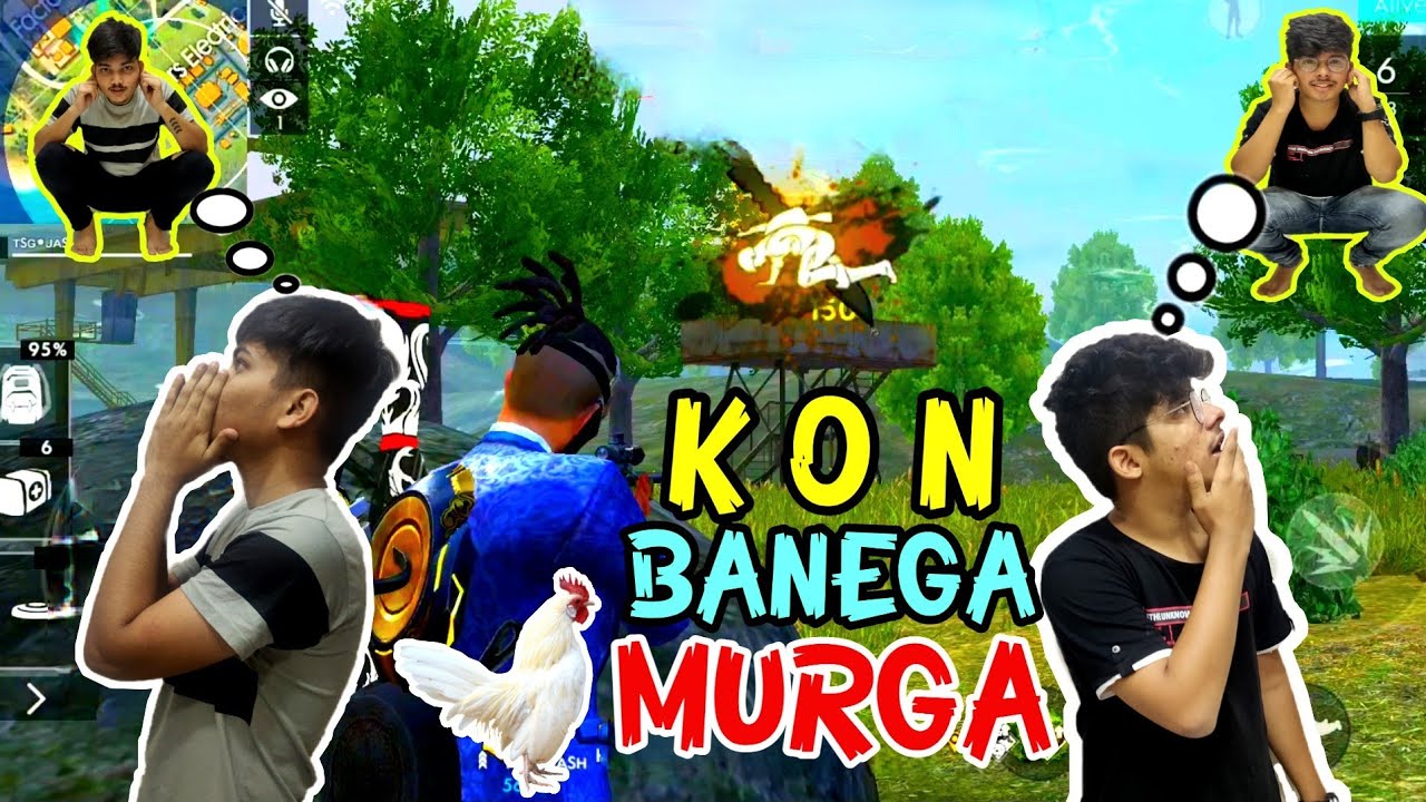 FREE FIRE || KON BANEGA MURGA || CHALLENGE IN RANK MATCH || DUO VS SQUAD TSG RITIK X TSG JASH