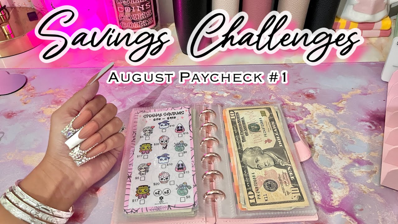 CASH STUFFING SAVINGS CHALLENGES | AUGUST PAYCHECK #1 | #howtosavemoney  #savingschallenges