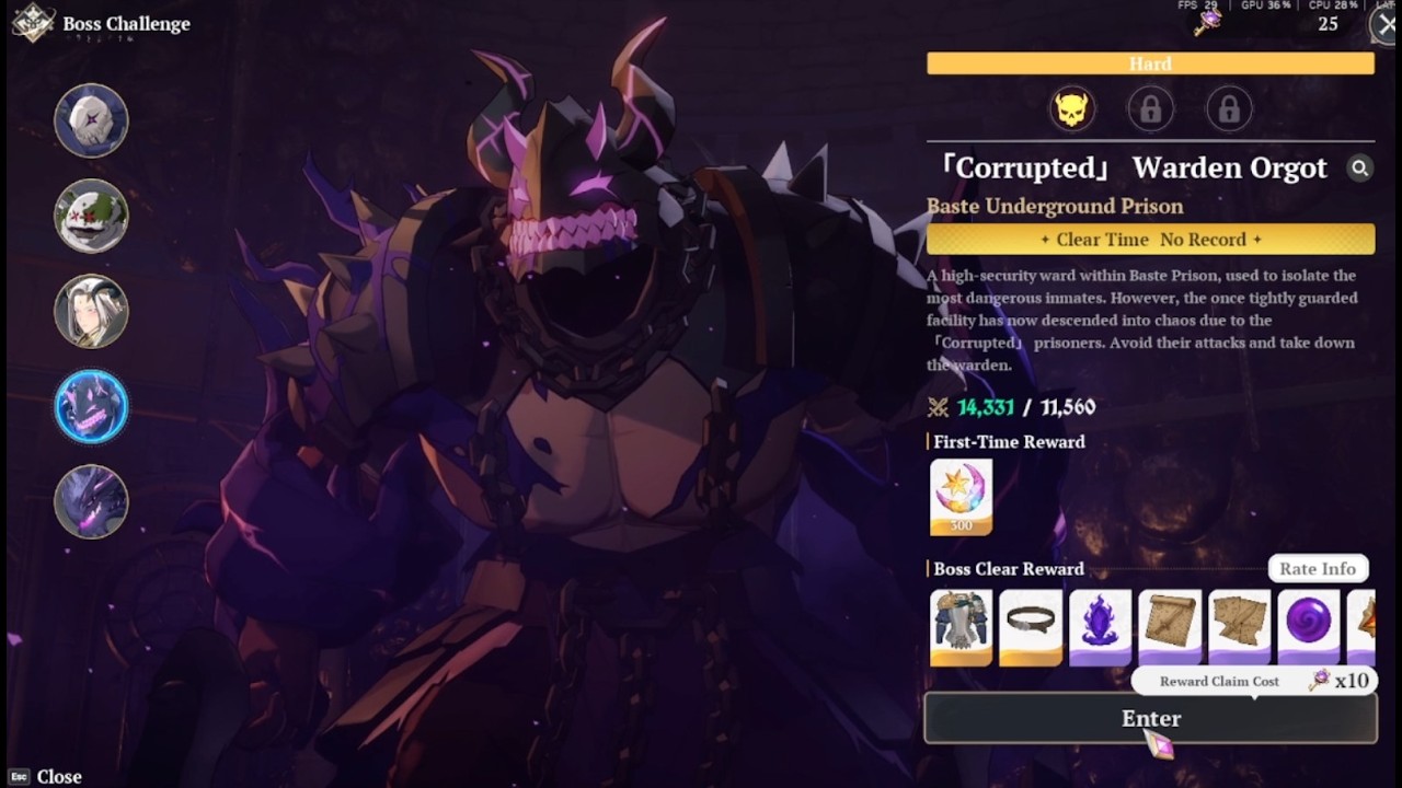 The Seven Deadly Sins: Origins [Corrupted] Warden Orgot Boss Challenge(Hard Mode)