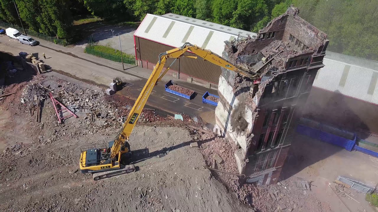 Ray Mill Demolition in Stalybridge, Tameside, Manchester.