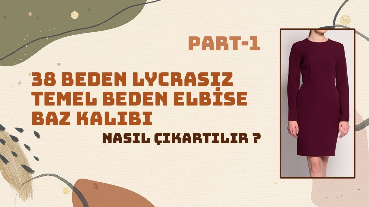 38 Beden Likrasız Elbise Temel Beden Kalıbı Çıkarma | Elbise Ön Baz || Modelistlik Dersleri 