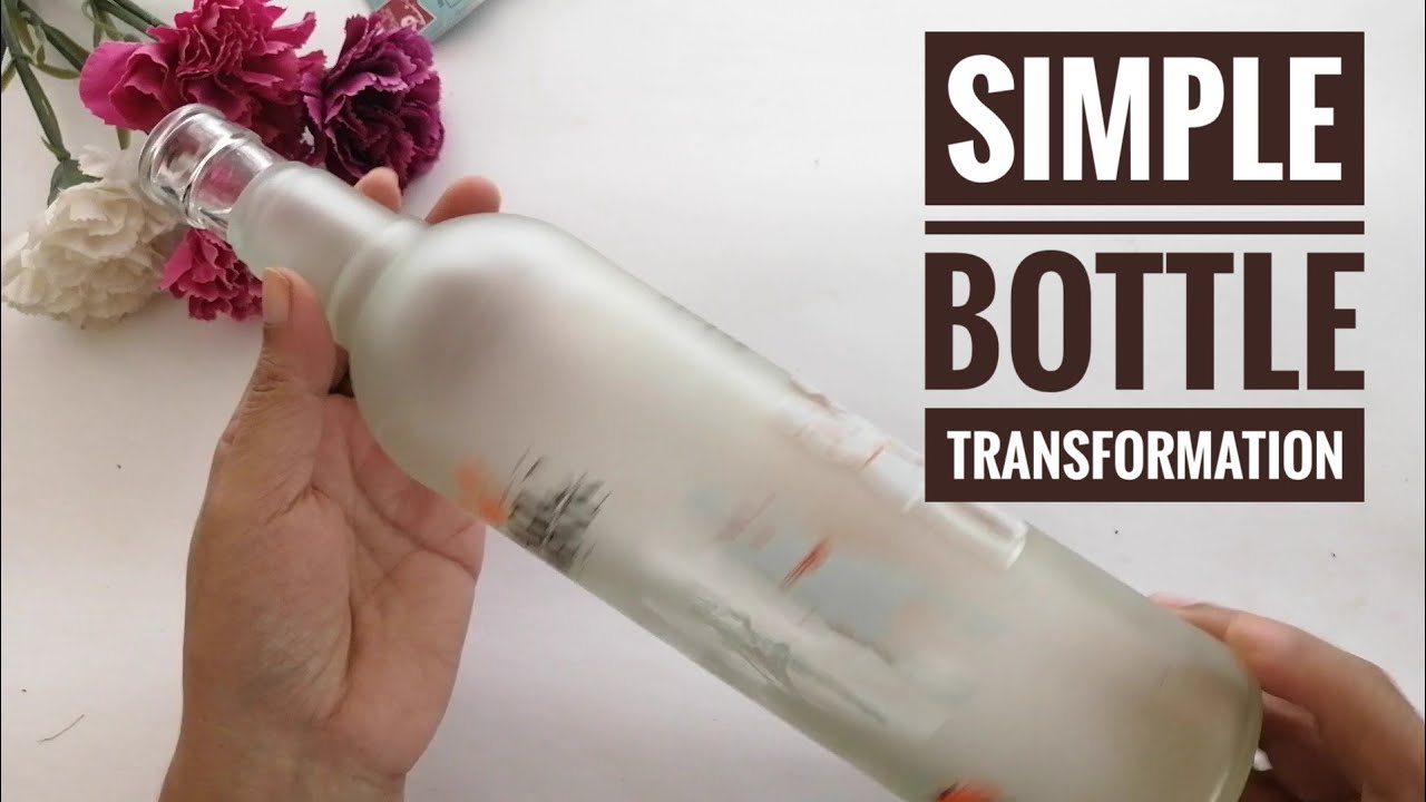 Glass Bottle Decoration |Botella Decorada | Decoupage on Glass bottle |Ep:154