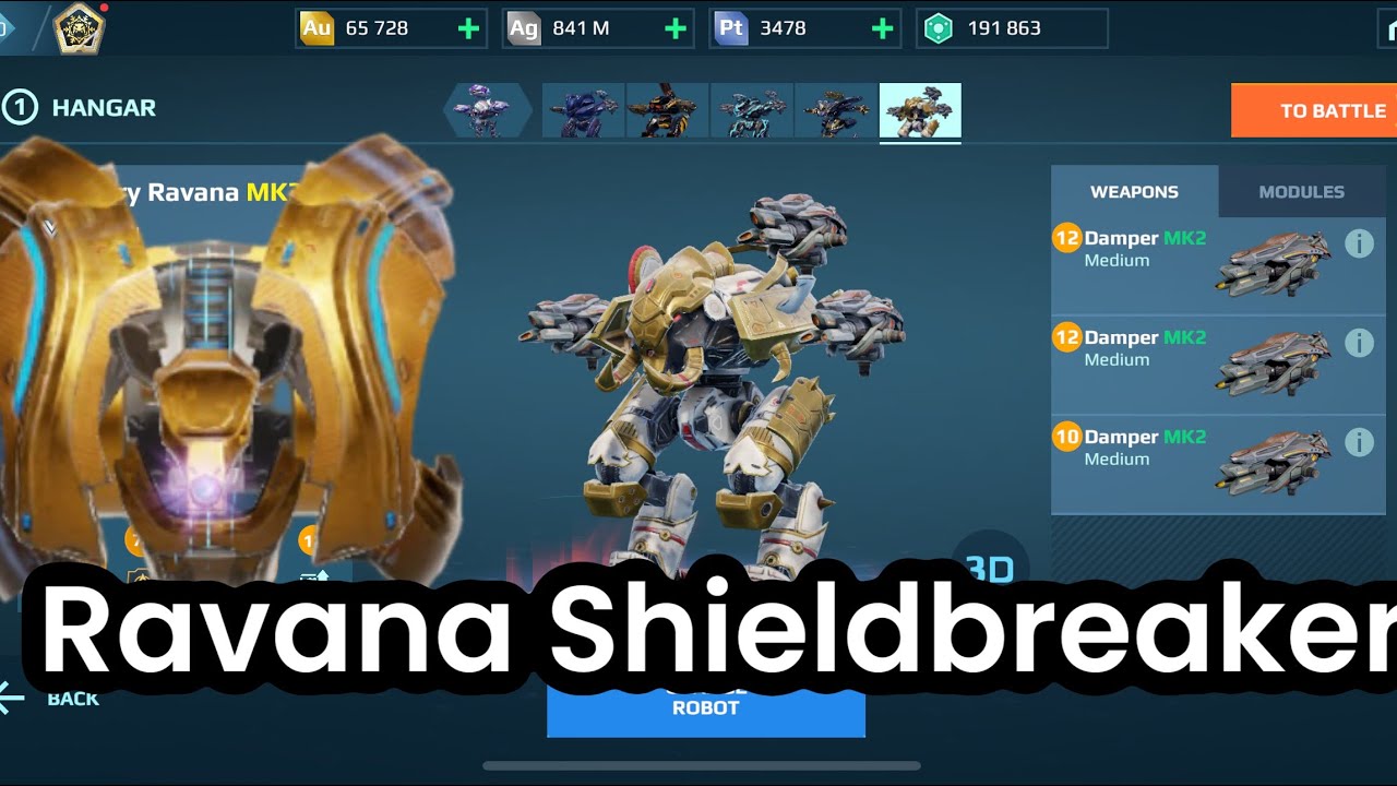 Ravana Damper Shieldbreaker | War Robots Gameplay