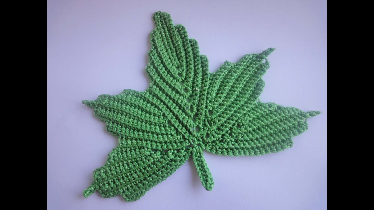 Кленовый лист Часть 1 The maple leaf Crochet Part 1